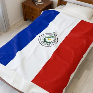 Paraguay Velveteen Plush Blanket, Paraguay Flag Blanket, Paraguay Jersey, Flag of Paraguay, Paraguay jersey Flag Blanket, Paraguay footbal,