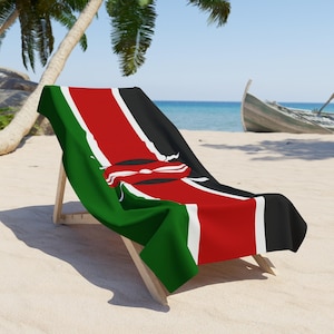 Kenya Beach Towel,Kenya Flag towel, Flag of Kenya, Kenya Flag beach tovel, Kenya Country Flag Gift, Kenya tovel, Kenya Gift
