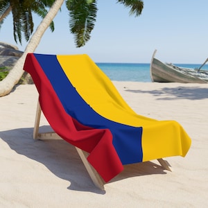 Colombia Beach Towel, Colombia Flag towel, Flag of Colombia, Colombia Flag beach tovel, Colombia Country Flag Gift, Colombia