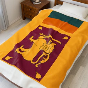 Sri Lanka katoenfluweel pluche deken, Sri Lanka vlag deken, Sri Lanka jersey, vlag van Sri Lanka, Sri Lanka jersey, Sri Lanka vlag, Sri Lanka