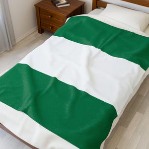 Nigeria Velveteen Plush Blanket, Nigeria Flag Blanket, Nigeria Jersey, Flag of Nigeria, Nigeria jersey Flag Blanket, Nigeria football