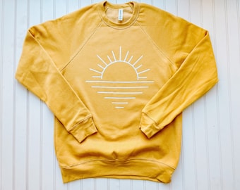 Simple Sunset Sweatshirt-Bella Canvas Unisex Fleece Lined Sweatshirt