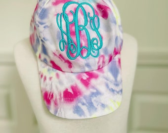 Tie Dye Monogrammed Hat