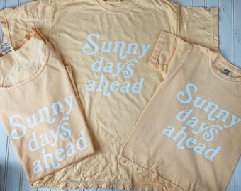 Sunny Days Ahead Tank-Womens Graphic Tee or Tank-Summer Graphic Tee or Tank