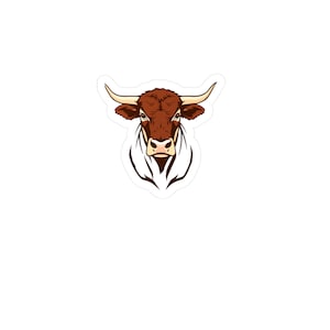 Cow Vinyl Decal - Boho Wall Art, Funny Farm Decor, Laptop Stickers, Cute Gift for Cow Lovers, Animal Lover's Decals