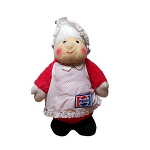 REDUCED FREE SHIPPING Vintage 1970&#39;s Animal Fair Pepsi Mrs. Claus Christmas Plush Toy Doll