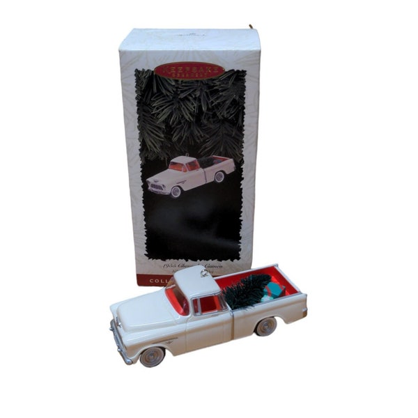 FREE SHIPPING Vtg 1996 Hallmark Keepsake 1955 Chevrolet Cameo All American Truck Collector Christmas Tree Ornament, LNIB