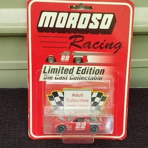 FREE SHIPPING Vtg 1989 Rob Moroso Limited Edition Die Cast #22 Oldsmobile Nascar Car Toy, NIP