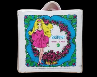 REDUCED FREE SHIPPING Vtg 1969 Mattel Skipper Barbie Doll Carry Case