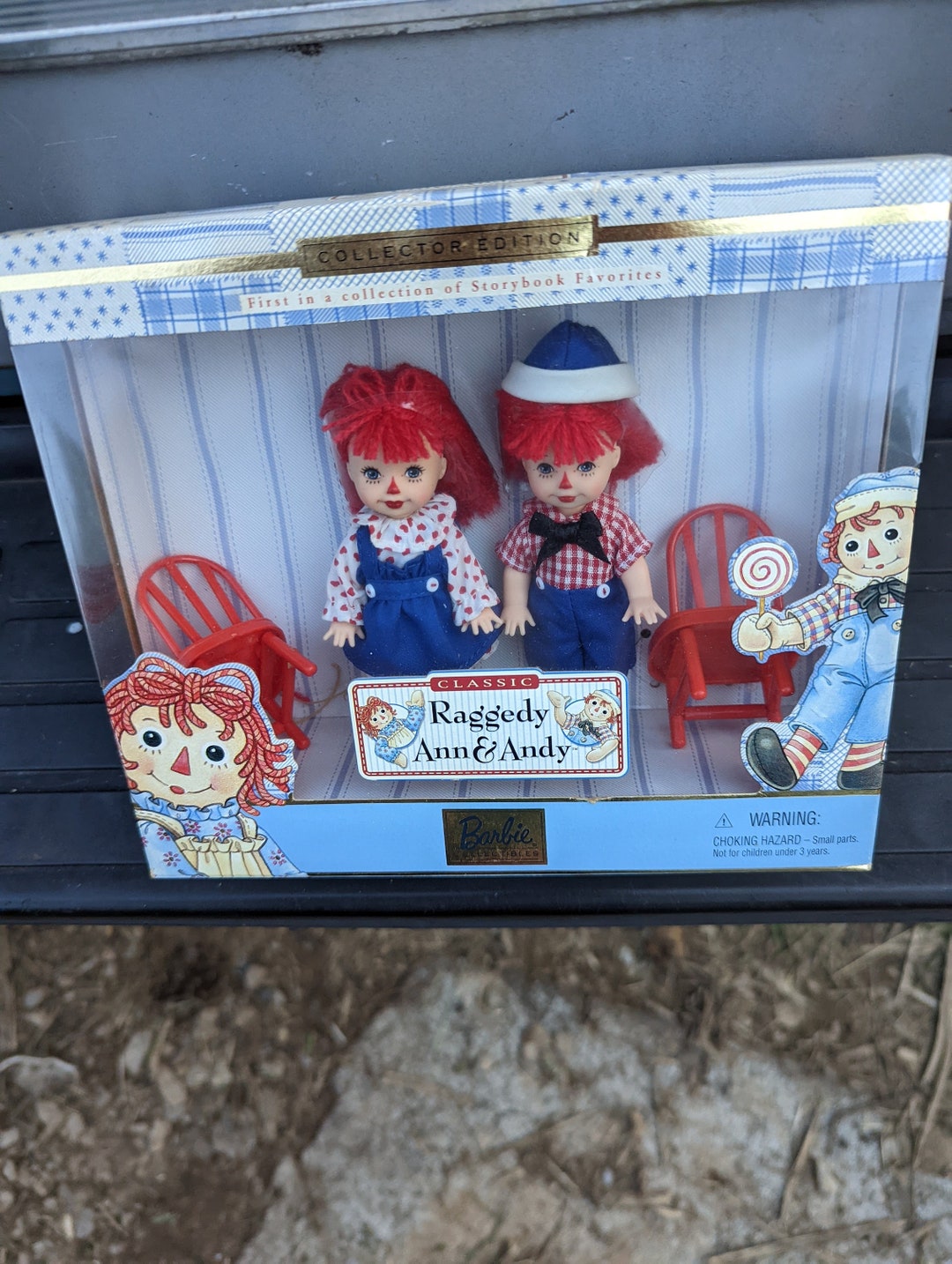 NIB FREE SHIPPING Vtg 2000 Barbie Raggedy Ann and Andy Storybook ...