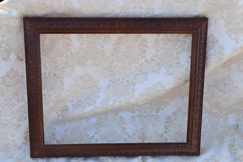 ANTIQUE VERY ORNATE FRAME FLORAL VICTORIAN FOR A PAINTING MIRROR PRINT VINTAGE