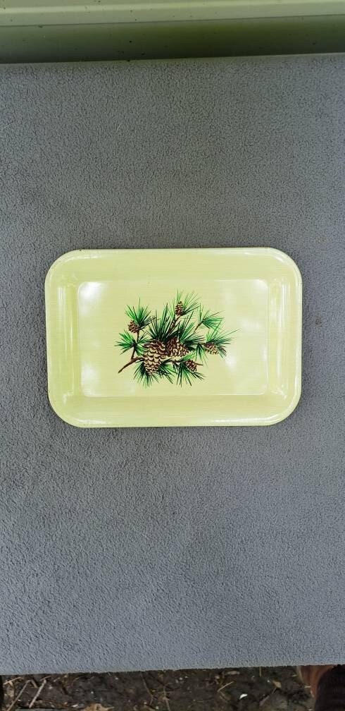 FREE SHIPPING Vtg Pinecone Designs Mini Tin Tip Tray, 10 Available