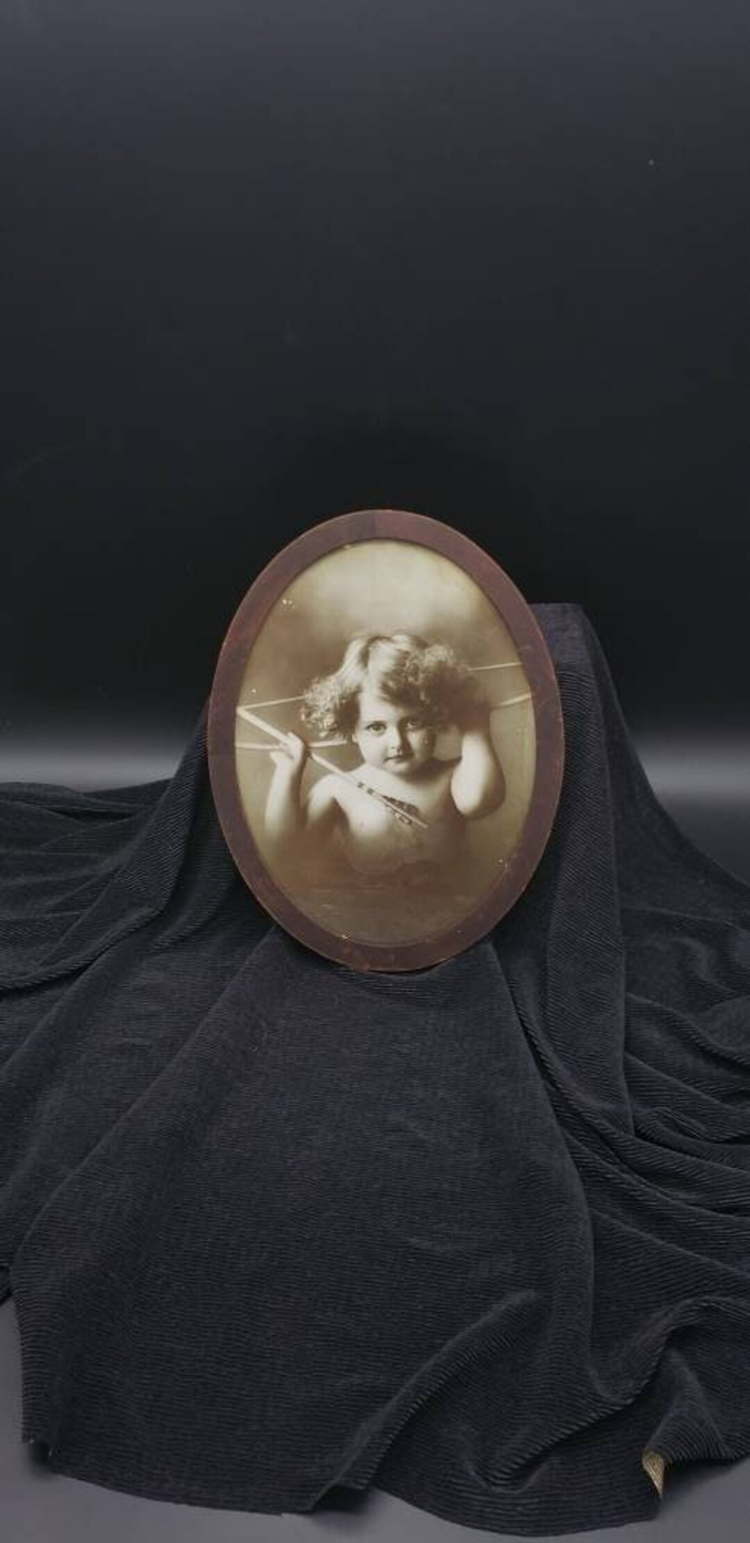 FREE SHIPPING Antique Early 1900s Framed Cupid Awake Print Victorian ...