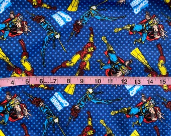 Marvel  Black widow Thor Iron Man 100% Cotton Flannel Fabric 1 yard 36x42