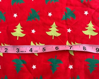 Christmas Tree 100% Cotton Fabric 1 yard 36x44 Ready 2 SHIp