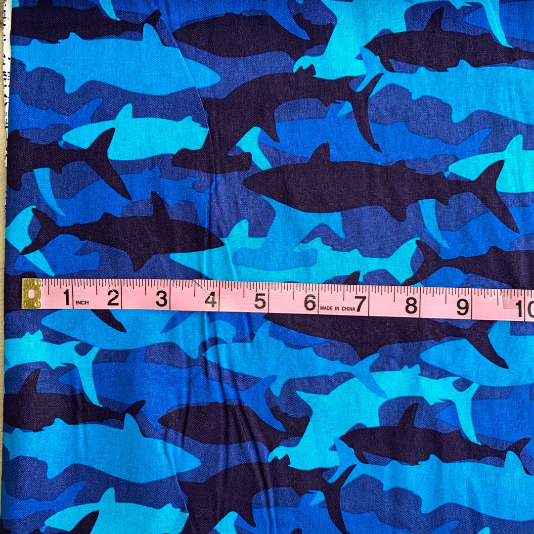 Ocean Sharks Hammerhead Toss 100% Cotton Fabric 3/4 Yard - Etsy