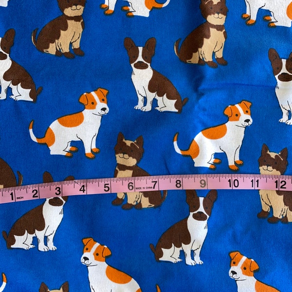 Dogs Puppy 100% Cotton Flannel Fabric 1 yard 36x42 READY 2 SHip