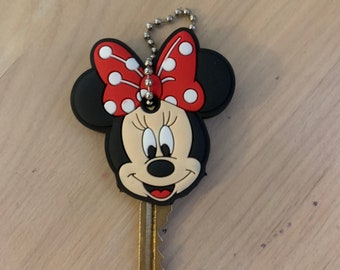 Disney minnie mouse Silicone Keychain House Car Key Cover Cap Anime Holder Party supply