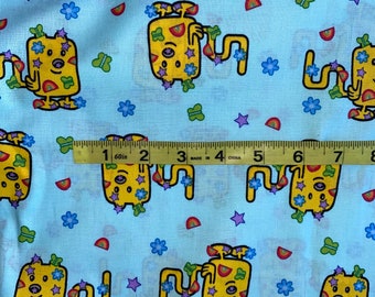Fabric Sold By FQ 18x21 More Available Discontinue Wow Wow Wubbzy Blue 2