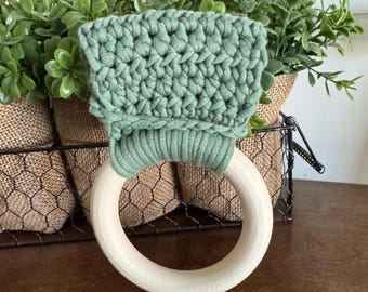 Anillo porta toallas de crochet, toalla de cocina