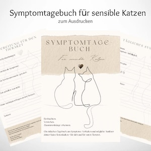 Cat Symptom Diary PDF | Health Tracker for Cats | Recognize & Document Symptoms | Vet Visit Preparation | Printable