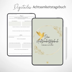 Diario de Mindfulness: ¡Diario de 5 minutos para la gratitud y la autorreflexión! | Libro electrónico | Descargar | Digital | Diario | Rutina matutina/vespertina