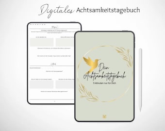 Mindfulness Journal – 5-minuten dagboek voor dankbaarheid en zelfreflectie! | eBook | Download | Digitaal | Dagboek | Ochtend-/avondroutine