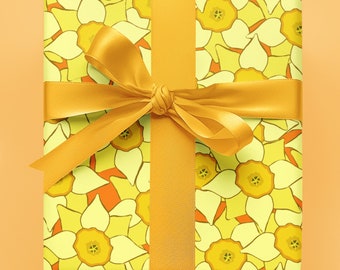 Fine Art Daffodil Wrapping Paper - Perfect for Wedding Gifts, Birthdays, and Anniversaries