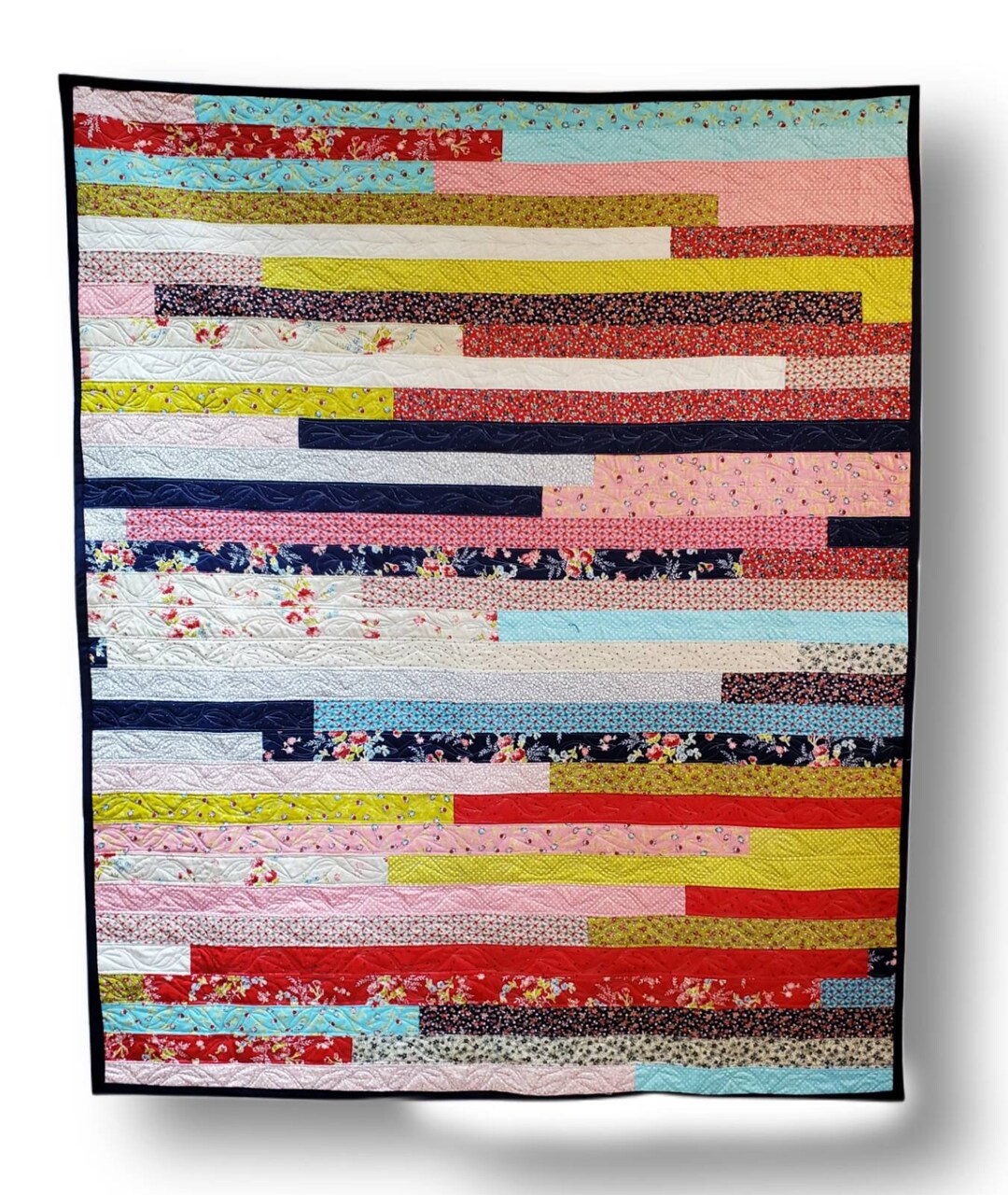 Colorful Scrap Quilt Retro Floral Quilt Super Soft Quilt Warm Etsy