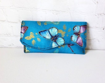 Handcrafted Mini Clutch with Butterfly design - Simple Elegance for Dressy or Casual