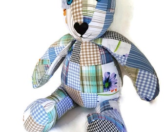 Custom Memory Bear: Patchwork Keepsake Teddy Bear