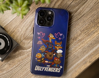 Animal Avengers Cartoon Phone Case: Personalized Tough Tech Accessory