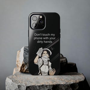 Anime Attack on Titan Levi Tough Phone Case, Anime Fans Gift, Levi Fans Gift for Her, Attack on Titan Fans Phone Cover, Phone Accessories