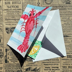 Cartes et notes artistiques décoratives vierges d'ambiance cape cod pour une invitation personnalisée
