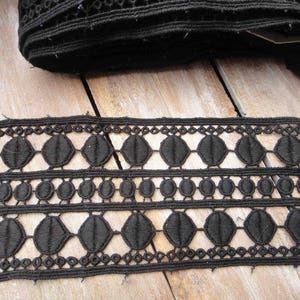 Very cute black   color   trim  1 yard listing  4 inch wide