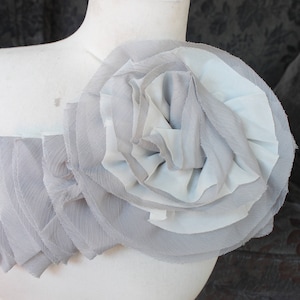 Nice ruffled  applique yoke  grey   color 1 pieces listing