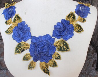 Cute embroidered  flower applique 1 piece  listing