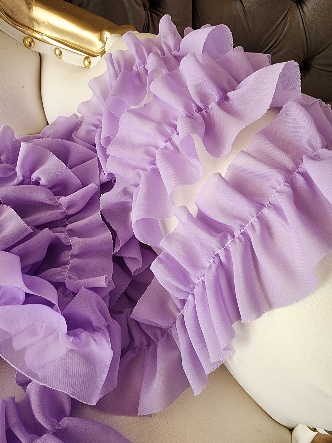 Ruffled Chiffon Trim, Hot Pink, 2.5 Inch, 2 Yards - Etsy