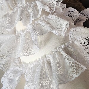 Cute Ruffled Trim White Color 1 Yards Listing 2 Inch Wide/sewing Trim ...