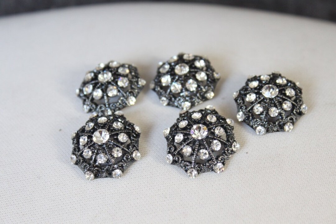 Sewing Buttons /cute Button With Rhinestones 2 Piece Listing - Etsy