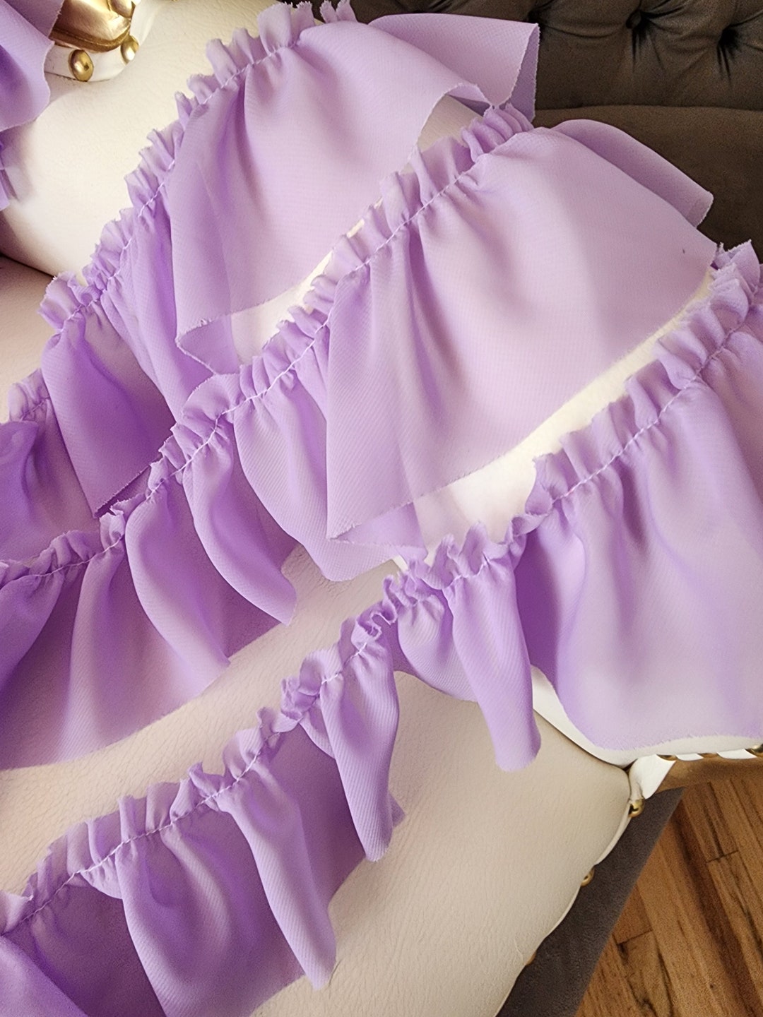 Ruffled Chiffon Trim, Hot Pink, 2.5 Inch, 2 Yards - Etsy