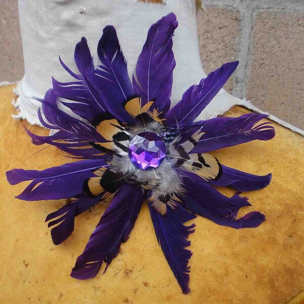 Feather flower  1 pieces listing  purple    color