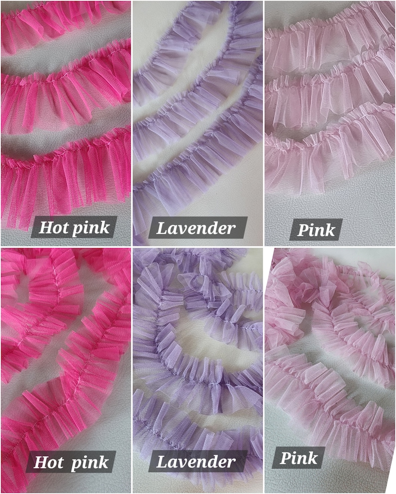 Pink Ruffle Trim, 2 Inch Wide, 1 Yard - Etsy