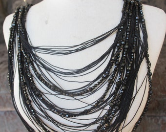 Black Beaded Applique, Sewing Embellishment