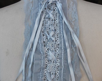 Cute  lace   applique  1 piece listing  baby blue    color