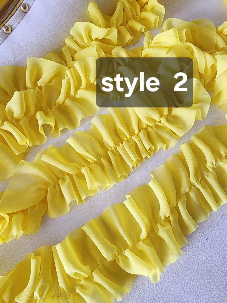 Royal Blue Chiffon Ruffle Trim, 2.5 Inch, 2 Yards - Etsy