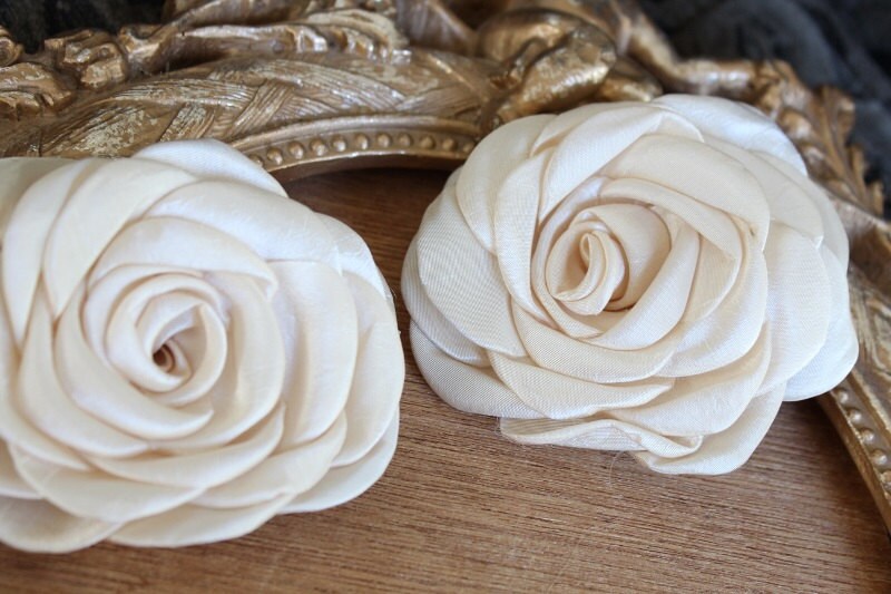 Cute Silk Flower Ivory Color 1 Piece Listing 3.5 Inch Wide Etsy