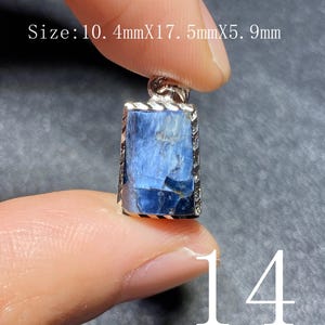 Handgjort 925 Sterling Pietersithänge — unik blåbrun cabochon, högglanspolerad, redo att gåva-51 bild 15