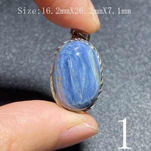 Handgjort 925 Sterling Pietersithänge — unik blåbrun cabochon, högglanspolerad, redo att gåva-51 bild 3