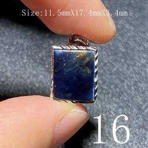 Handgjort 925 Sterling Pietersithänge — unik blåbrun cabochon, högglanspolerad, redo att gåva-51 bild 17